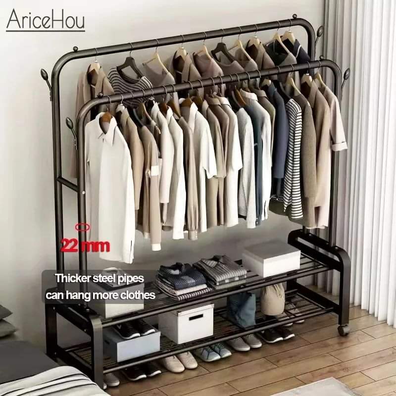Double layer cloth rack