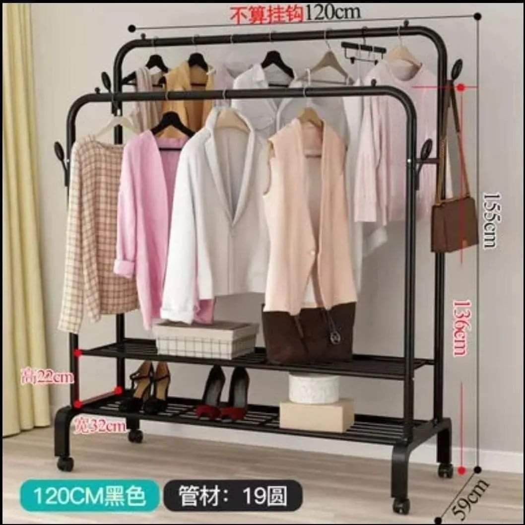 Double layer cloth rack