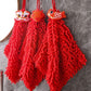 Red chenille microfiber kitchen/bathroom towels