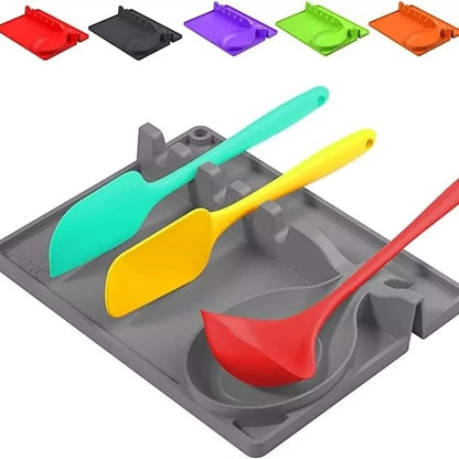 Silicone Spoon Rest With Drip Pad