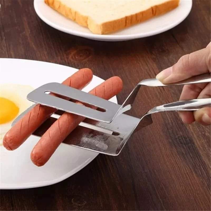 Stainless steel kitchen metallic tongs