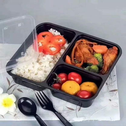 3 compartment microwavable food  containers