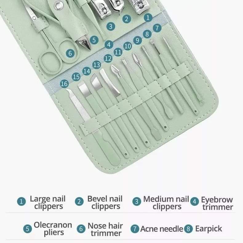 16 pieces nail care tool kit