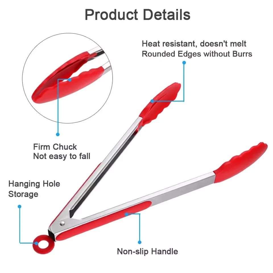 Food grade heat resistant tongs