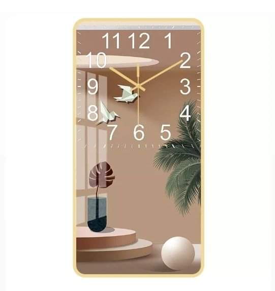 Rectangular crystal porcelain clock