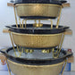 3pcs Ceramic golden Chaffing Dish Set