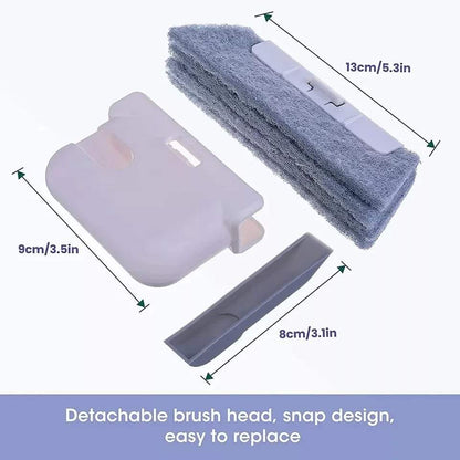 Multilayered groove cleaning double sided brush