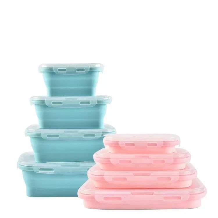 4 pcs Collapsible food storage container