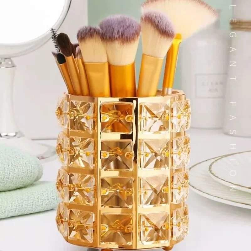 Crystal makeup brush/stationery holder