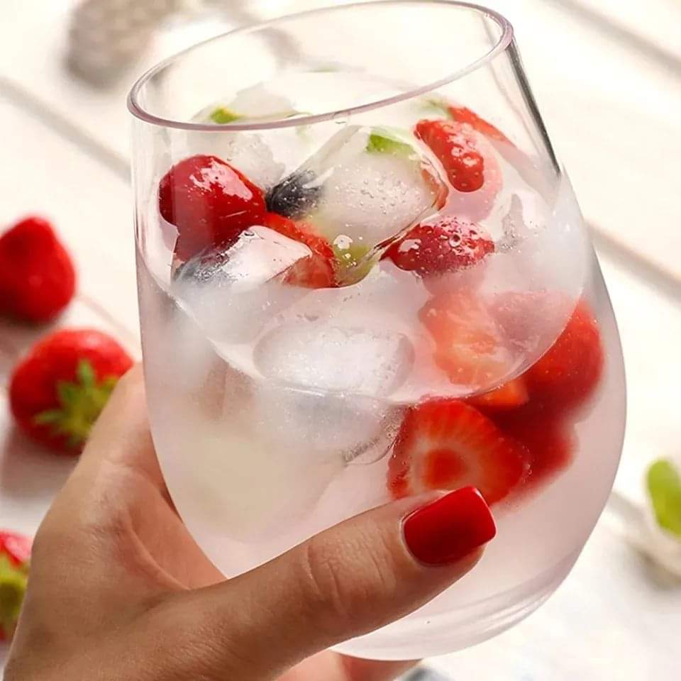 6pcs crystal clear wine glasses