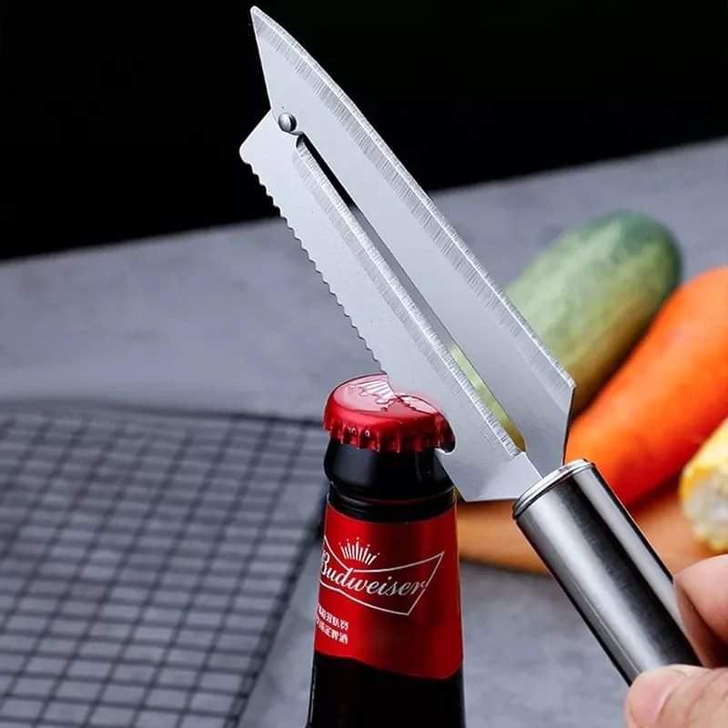 Multifunctional  kitchen peeler with a wooden handle