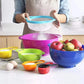 Colourful 10 pcs multipurpose mixing bowl set