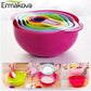 Colourful 10 pcs multipurpose mixing bowl set
