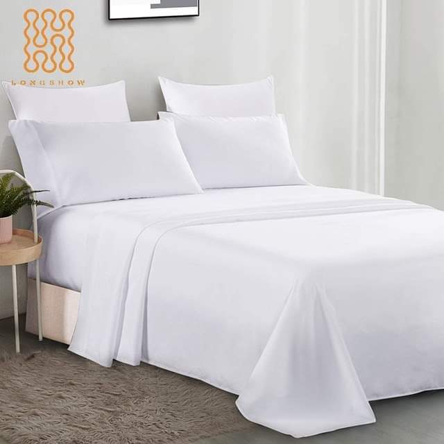 6*6/6*7 Luxury Fitted white bedsheet