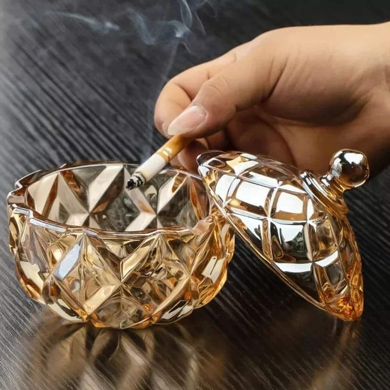 Elegant multipurpose crystal glass jar