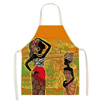 African themed pure cotton kitchen aprons