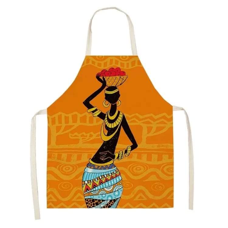 African themed pure cotton kitchen aprons