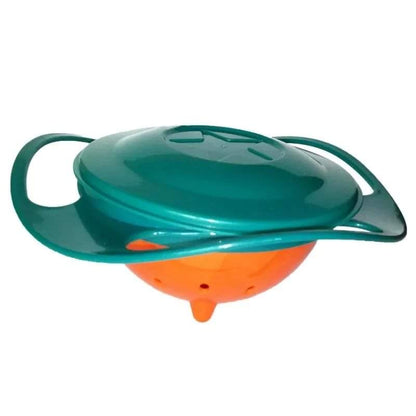 360 degrees rotatable non spill baby gyro bowl