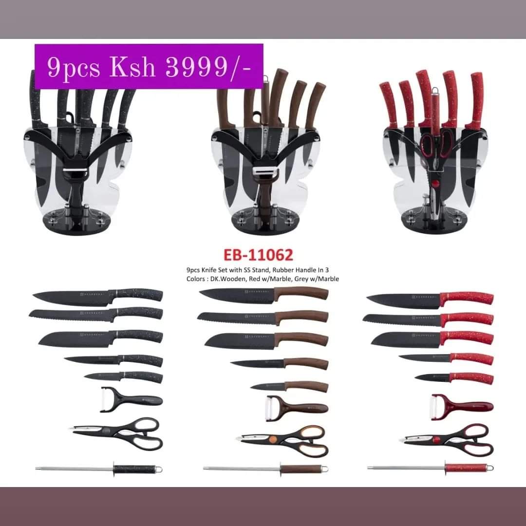Assorted heavy duty kitchen knives sets