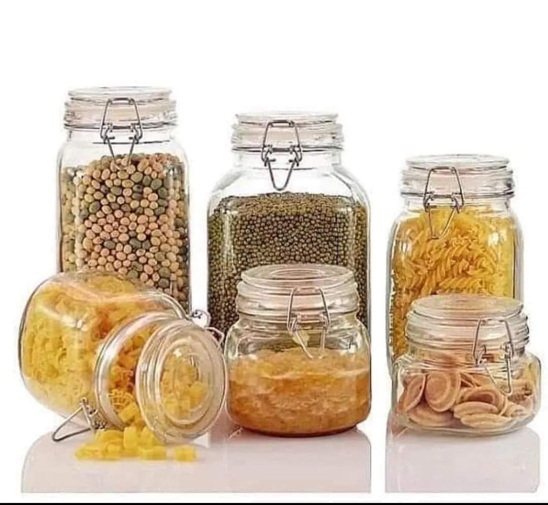 3pcs Airtight Clip Glass Jars