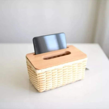 Serviette Holder with a bamboo lid