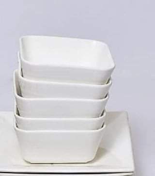 6pcs Ceramic Square Soup/Salad Bowls