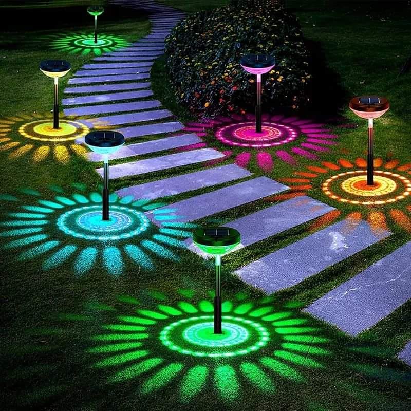 Colour changing solar LED lights