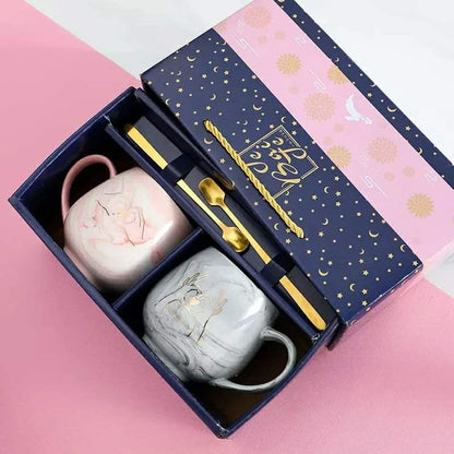 Luxurious couple cup set +gift box