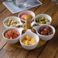 6pcs European salad bowls with bamboo tray