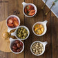 6pcs European salad bowls with bamboo tray