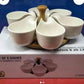 6pcs European salad bowls with bamboo tray