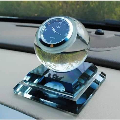 Creative crystal glass ball with clock