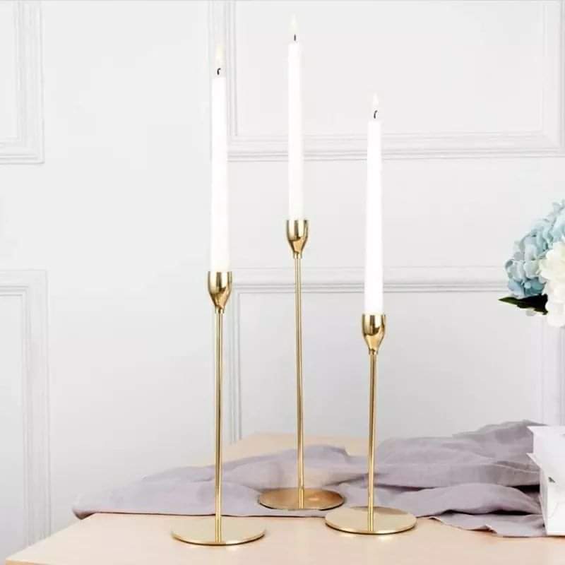 3pcs Stainless steel candle stick holders