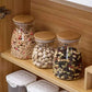 Glass storage canister with bamboo lid,