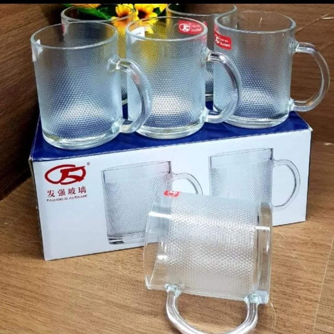 6pcs Heat resistant glass mugs/cups