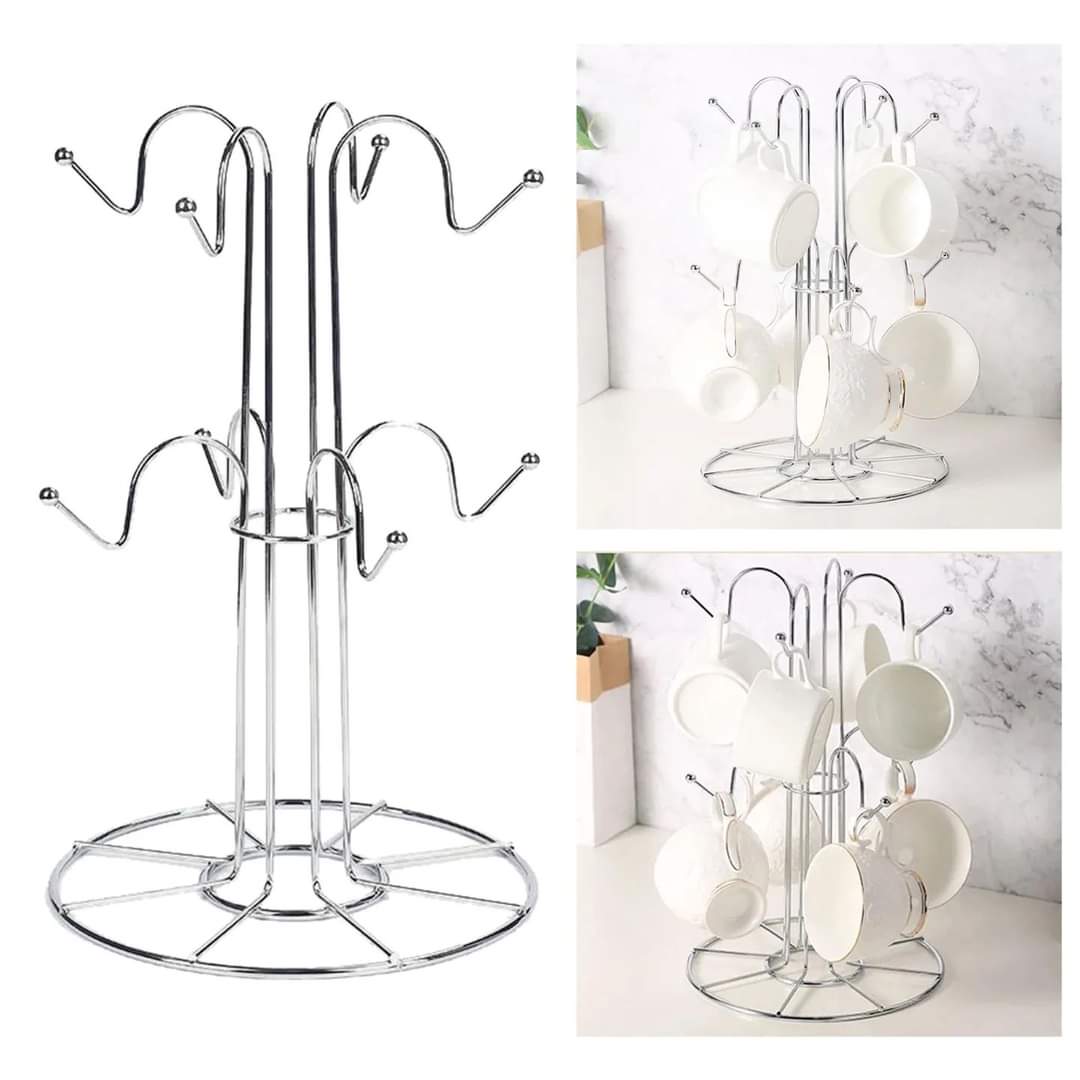 Stainless steel 8pc mug holder