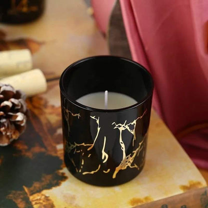Nordic marble effect scented candle
