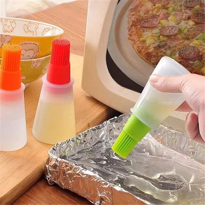Marinating/BBQ/pastry brush with 60ml Bottle
