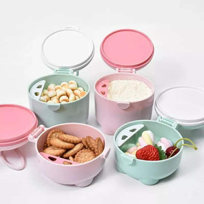 Portable baby milk formula/snacks storage container
