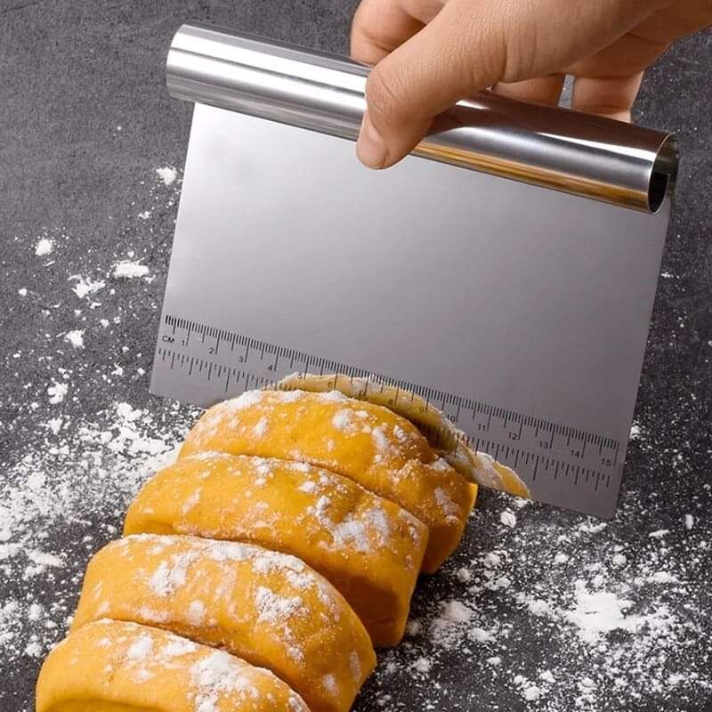 Silver pastry scrapper