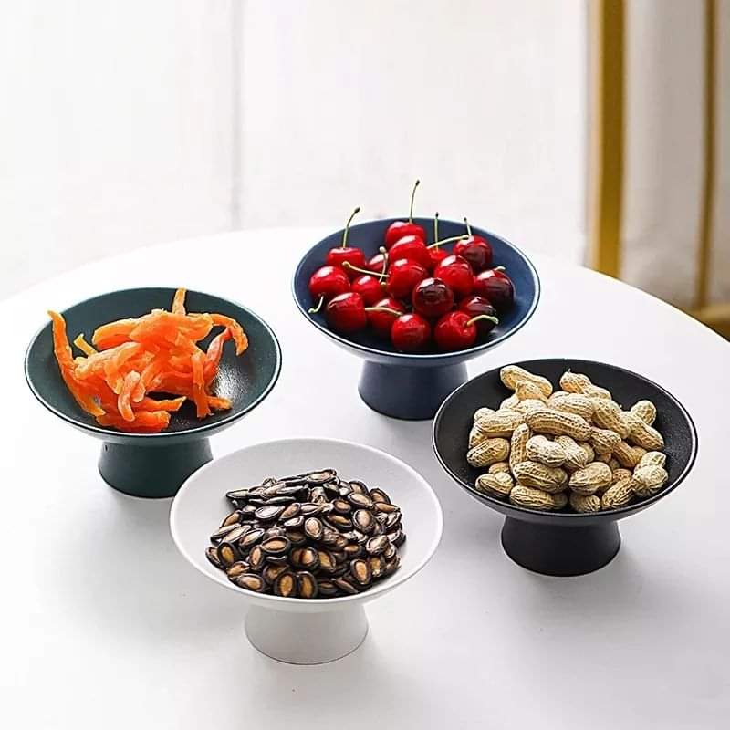 175ml White Ceramic Bowls with stand