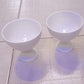 175ml White Ceramic Bowls with stand