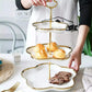 Premium quality 3 tier ceramic cake stand