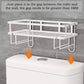 Adhesive metallic double layer toilet organizer