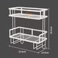 Adhesive metallic double layer toilet organizer
