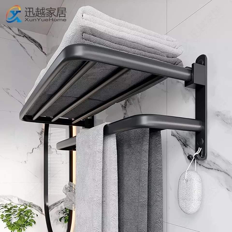 Aluminum bathroom wall mounted towel rack