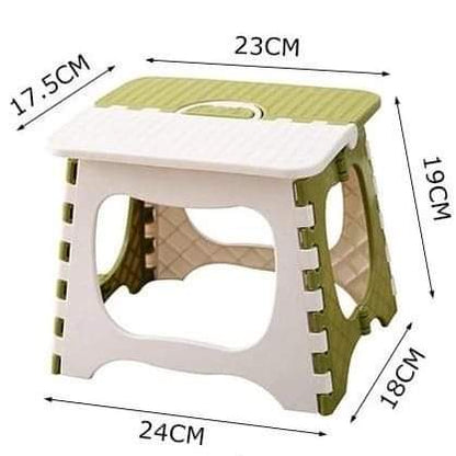 Portable folding plastic stool