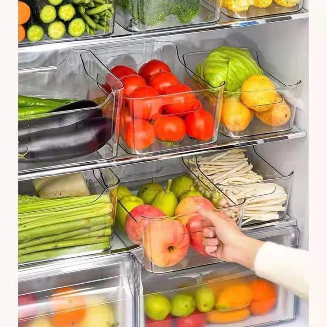 Acrylic wide base fridge organizers