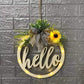 Welcome/hello sign wreath