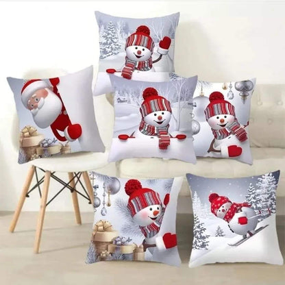 Christmas Snow Themed Throw Pillow Cases